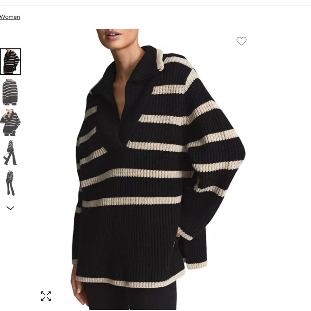 Reiss Harper Striped Sweater Size XS